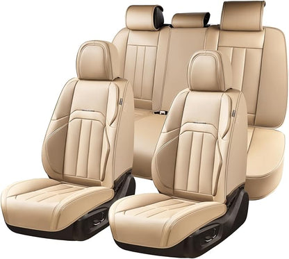 Coverado Nappa Leather Car Seat Covers Front Set, Luxury Waterproof Seat Protectors, Airbag Compatible Anti‑Slip Auto Seat Covers, Universal Fit for Most Cars SUVs Trucks Pickup Vehicles - Image 8