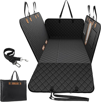 A-Pce 600D Heavy Duty Dog Car Seat Cover for Back Seat, 2026 Upgraded | Hard Bottom Back Seat Extender for Pets- Holds 600lbs, Waterproof Scratch Proof Nonslip Dog Hammock for Cars Trucks and SUVs - Image 8