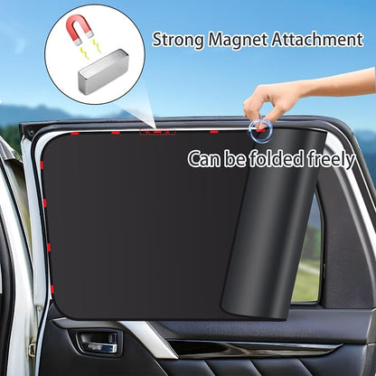 ZATOOTO Magnetic Car Window Shade 2 Pack Car Shades for Rear Windows | Car Privacy Curtain UV Block Window Shade, Universal Size for Vehicle Rear Window Shade for Baby, For Sleeping - Image 7