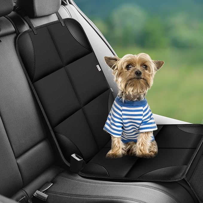 Meolsaek Car Seat Protector for Child Car Seat，Non-Slip Backing No Imprints | Durable Car Seat Mat 600D Fabric, Waterproof Car Seat Cover with Thick Pad - Image 5
