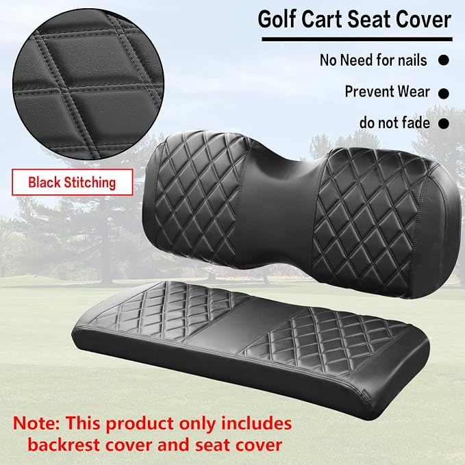 NOKINS Golf Cart Rear Seat Covers for ICON i40, Star EV & Advanced EV | Diamond Pattern；UV Resistant；All-Weather Protection - Image 3