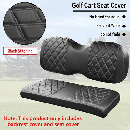 NOKINS Golf Cart Rear Seat Covers for ICON i40, Star EV & Advanced EV | Diamond Pattern；UV Resistant；All-Weather Protection - Image 3