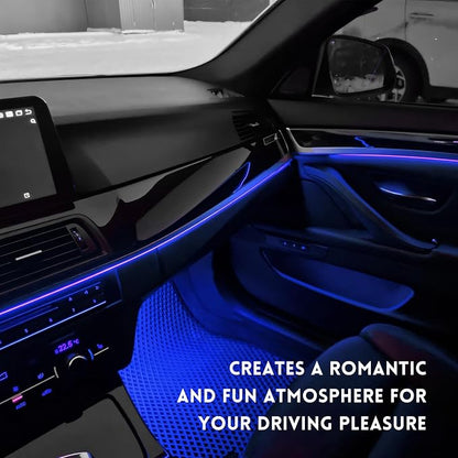 Car LED Strip Light, 12V 24 LEDs RGB Car Interior Atmosphere Lamp with USB Port, Vehicle Under Dash Floor Ambient Night Decorative Lighting Kit (Blue) - Image 5