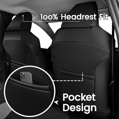 HKZ Customized Special seat Cover for Toyota Corolla (Black+Grey, 2020-2022 Corolla XLE) - Image 3