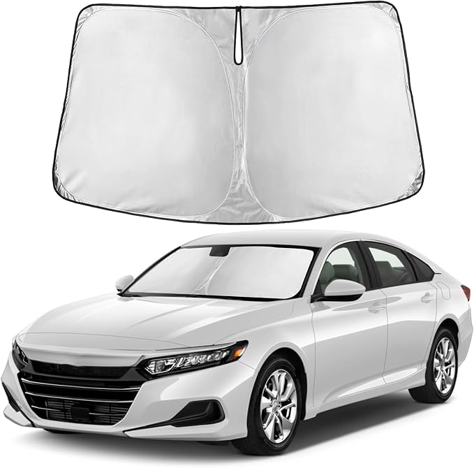 Autovir Windshield Sun Shade Fit for 2018-2020 2021 2022 Honda Accord | Sunshade, Front Car Window Shades Sun Visor, Blocks UV Rays & Heat, Car Accessories by Autovir