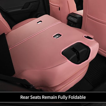 EKR Rav4 Seat Covers Custom Fit for Toyota Rav4 (Hybrid) Woodland/Limited 2026, Leather Car Seat Cover Full Set for SUV,Faux Leather(Pink) - Image 7