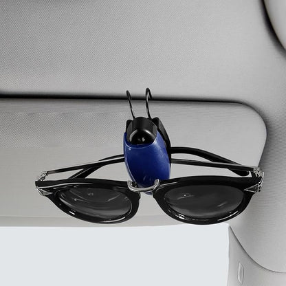 5 PCS Car Sun Visor Clips, Compact Auto Sunshade Sunglasses Clip Ticket Card Holder, Universal Sun Visor Organizer Eyeglasses Mount for Most Vehicles (Black+Green+Blue+White+Purple) - Image 4