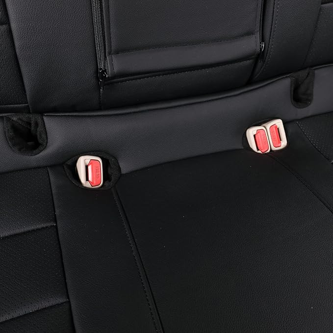 EKR Car Seat Covers for Toyota Camry 2025 2026 (Hybrid),Full Set | Custom Fit for Toyota Camry 2025 2026 XSE/XLE,Factory-Style Interior Upgrade,Easy-Wipe Protection-Faux Leather(Black/Gray) - Image 4