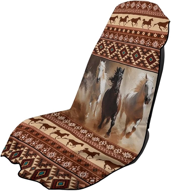 SEANATIVE Western Horse Print Car Accessories Sweat Towel Seat Cover Protectors Universal Fit for Car Truck SUV Seat for Dog & Kid Workout Outdoor OR Sport Activities by SEANATIVE