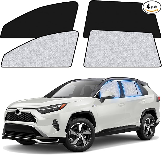 ZATOOTO Car Window Shades for Toyota RAV4 2019-2024,Baby Sleeping Camping | 4 Pcs Magnetic Car Window Covers, 100% UV Protection Foldable Privacy Curtains Side Window Sun Shade for Baby Breastfeeding by ZATOOTO