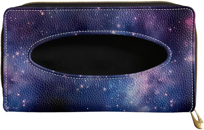 Biyejit 2 Pack Car Tissue Holder, Galaxy Stars Premium Sun Visor Napkin Case, Hanging Car Accessories Used to Organize Paper Towels and Storage Small Items by Biyejit