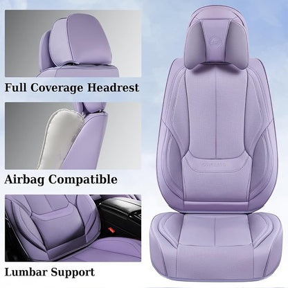 Coverado Car Seat Covers, Seat Covers for Cars, Waterproof Leather Auto Seat Protectors, Leather Car Seat Cushion, Car Interiors Accessories Universal Fit for Most Cars - Image 5