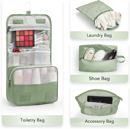 OlarHike 10 Set Compression Packing Cubes for Travel Essentials,Compressible Expandable Space Saver Bags for Organizing Clothes,Luggage Garment Bags with Over 1000 pcs Mesh Holes(Matcha Green) - Image 5