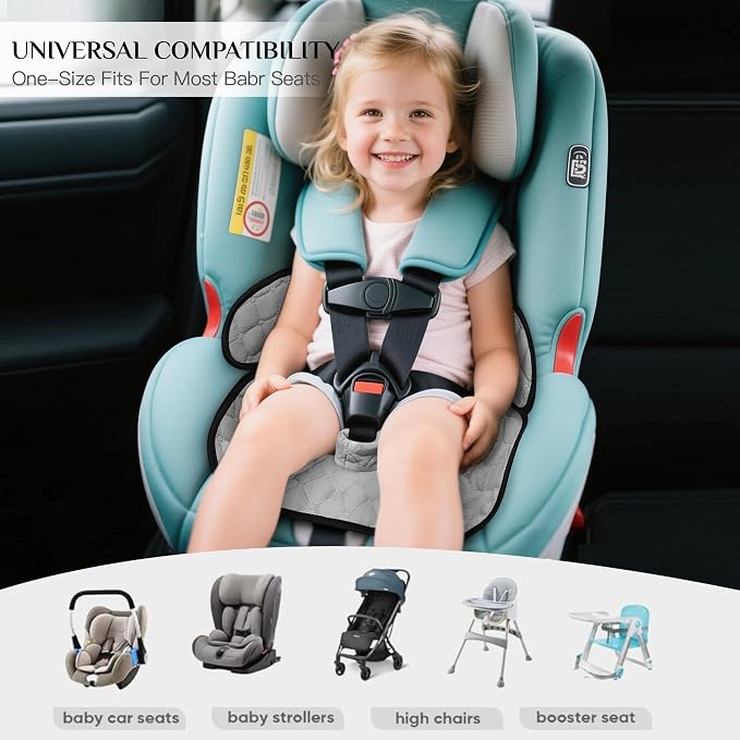 2 Pack Waterproof Piddle Pads Carseat Potty Training Car Seat Protector Waterproof Car Seat Liner Cover to Prevent Pee(Grey-1 Pack+Black-1 Pack) - Image 6