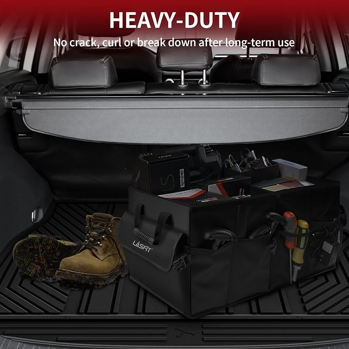 LASFIT Cargo Trunk Mat for Toyota RAV4 2019-2025 (Include Hybrid) | 100% TPE All Weather Rear Trunk Cargo Liner Custom Fit Waterproof RAV 4 Cargo Tray Automotive Accessories, Black - Image 4