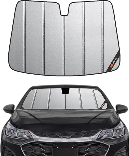 Pigenius Windshield Sunshade for Chevy Cruze 2016-2019 (Gen 2 / New Body), Premium Grey Leather Finish by Pigenius