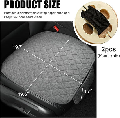 povtii Car Seat Bottom Cover Pad, Breathable Auto Front Seat Protector with Storage Pocket, Comfortable Seat Bottom Cushion Mat for Most Vehicle, Universal Interior Car Accessories (Gray) - Image 2