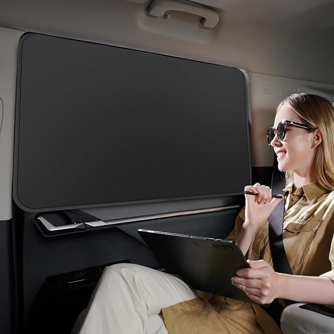 Silver Reflective Car Window Curtains - 4 Pcs Magnetic Privacy Shades | 100% Block Light Car Window Covers with Cooler Feeling (silver dexterous, 4pcs) - Image 4