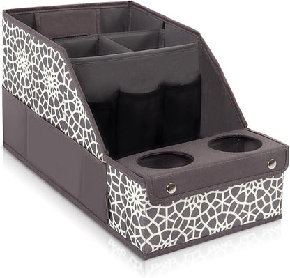 MULISOFT Car Seat Organizer - Backseat with 11 Compartments, 2 Cup Holders, and 2 Oversized Side Pockets for Travel and Storage | Made from durable Oxford fabric with a waterproof surface, anti-slip buckles, and a foldable design for easy storage. by MULISOFT