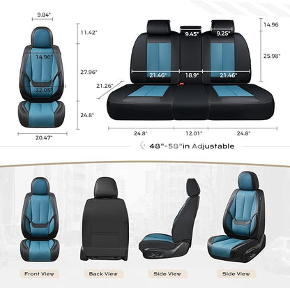 Coverado Car Seat Covers, Seat Covers for Cars, Waterproof Leather Auto Seat Protectors, Leather Car Seat Cushion, Car Interiors Accessories Universal Fit for Most Cars - Image 5
