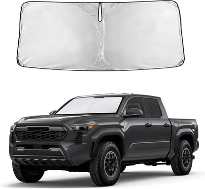 Autovir Windshield Sun Shade Fit for 2024 2025 2026 Toyota Tacoma | Sunshade, Front Car Window Shades Sun Visor, Blocks UV Rays & Heat, Car Accessories by Autovir