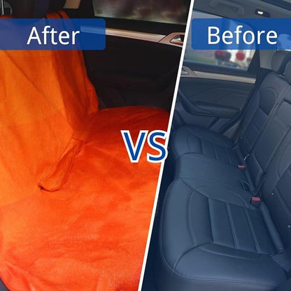 Waterproof Back Seat Cover for Dogs and Kids, Car Seat Protector Under Baby Car Seat, Child and Dog Car Seat Cover Blanket for Rear Bench(Orange, Rear Bench Seat Towel) - Image 7