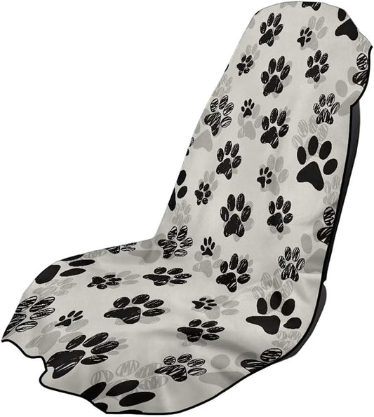 SEANATIVE Dogs Paw Car Towel Seat Covers Auto Seat Towel Protector - Sweat Absorber for Family Road Trips Sports Swimming Hiking, Automotive Seat Protector Car Interior Accessories by SEANATIVE