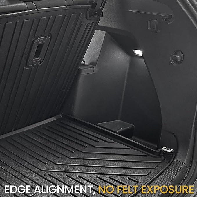 Cargo Mat for Volkswagen VW Atlas 2018-2026 6/7 Seats Accessories | One-Piece Cargo Liner & Rear Seat Back Protector, All Weather TPE, Non Slip & Odorless & Scratch Proof, Quick Clean - Image 6