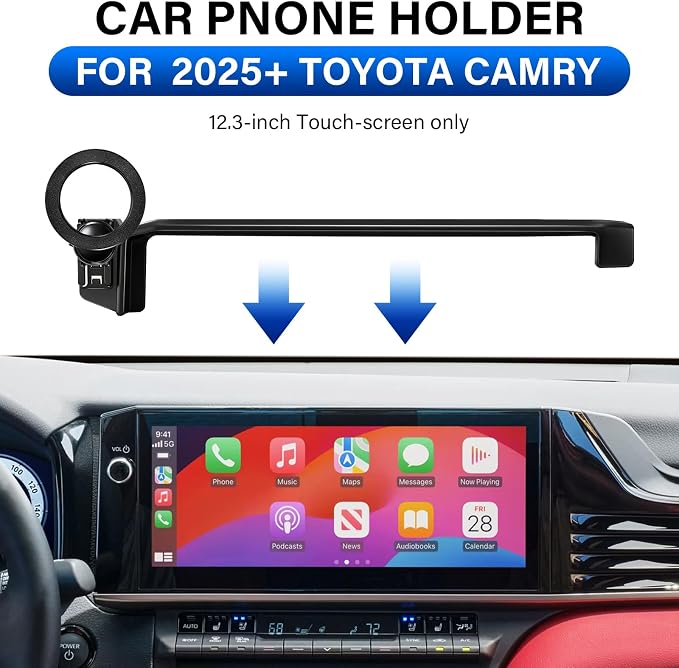 Magnetic Car Phone Holder for Toyota Camry XLE/XSE 2025-2026 Accessories | 12.3-Inch Screen, 2026 Toyota Camry Cell Phone Mount for Magsafe iPhone, 360° Hands-Free No Air Vent Blockage Stable Stand - Image 3
