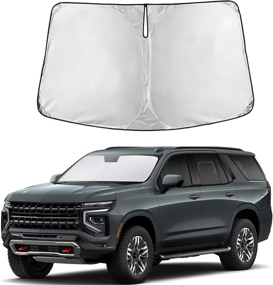 Autovir Windshield Sun Shade Fit for 2021-2024 2025 2026 Chevrolet Tahoe | Sunshade, Front Car Window Shades Sun Visor, Blocks UV Rays & Heat, Car Accessories by Autovir