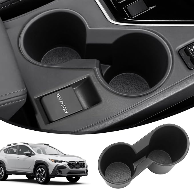Autorder Car Cup Holder for Subaru Crosstrek 2024-2026 Accessories Water Cup Holders TPE Durable Cup Holder Insert for Crosstrek by Autorder