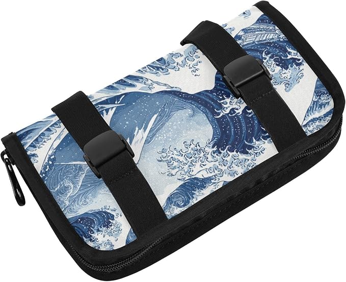 Car Tissue Holder Car Napkin Holder Tissue Box Dispenser Storage Case Sun Visor Mask Holder Accessories with Adjustable Straps Reusable Refillable Deep Blue Wave Pattern Snow Mountain - Image 2