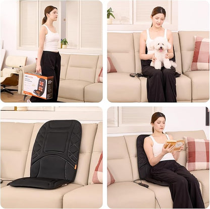 CARSHION 10 Vibrating Massage Nodes Back Massager Chair Pad for Pain Relief | Home Office Use - Image 7