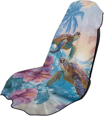 SEANATIVE Sports Towel Seat Covers for Cars - Quick-Dry Sweat Towels for Gym, Hiking & Beach with Anti-Scratch Design (Machine Washable, Universal Fit), Hawaii Sea Turtle Pattern by SEANATIVE