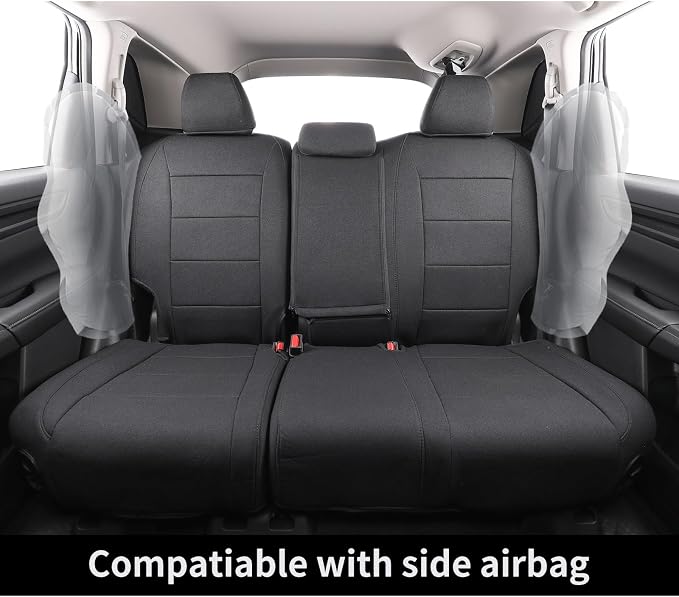 coverdream Full Set CRV Seat Covers Custom Fit for 2023 2024 2025 2026 Honda CR-V LX,EX,EXL,Hybrid,Sport Series,Trailsport,Fully Covered,Airbag Compatible UV Resistant Polyester Seat Protector(Black) - Image 2