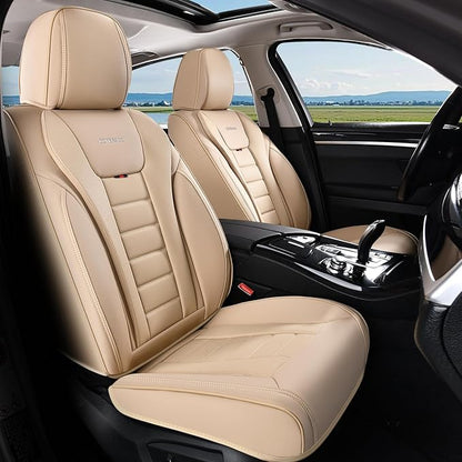 Coverado Car Seat Covers Full Set, Seat Covers for Cars, Front Seat Covers and Back Seat Cover Waterproof Leather Automotive Seat Cover, Universal Car Interior Protectors Cushion for Most Cars - Image 8