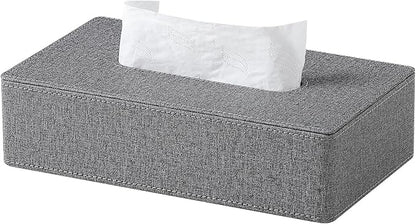 Rectangle Tissue Box Cover with Magnetic Closure, Inner Height 2.2" | 2 Different Sizes, PU Leather Tissue Box Cover, Decorative Rectangular Tissue Holder for Bathroom Nightstand Car Office by JLAMBOM