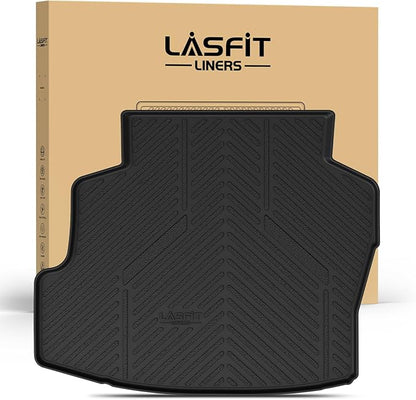 LASFIT Cargo Mat for Toyota Corolla 2009-2010, Black | 3D Custom Fit TPE All Weather Trunk Mat, Full Coverage Secure-Fit Cargo Liner, Easy to Wash by LASFIT