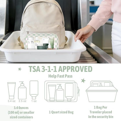 YOPCDJ 3PCS Clear Toiletry Bag,TSA Approved Travel Makeup Pouch with Zipper for Cosmetics and Toiletries，Diaper Bag Organizer Pouch Set,Women's Purse Organizer and Clear Car Bag - Image 6