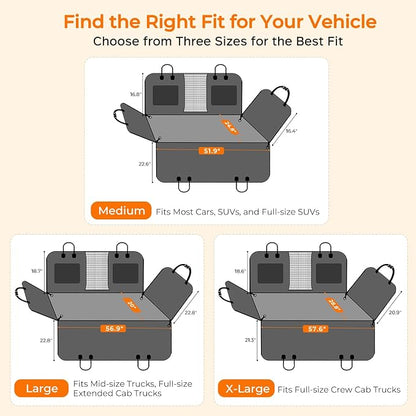 URPOWER PU Leather Dog Back Seat Extender for Full-Size Crew Cab Trucks | 550 lb Support, 45% More Space for Large & Multiple Dogs, 3 Large Panels, Foam Padding for Comfort, Waterproof PU Leather - Image 7