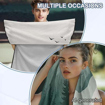 Car Towel Seat Cover Mountain Car Seat Cover Protector Breathable Non-Slip Cars Interior Accessories with Storage Bag for Cars, SUVs, and Trucks - Image 5