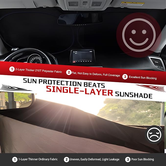 Windshield Sun Shade for 2019-2026 Le-xus ES250 ES300h ES350 ES500e 350e | 350h Foldable Sun Sunshade for Car Front Window Blocks UV Rays and Heat Automotive Interior Protector Custom Fit Accessories - Image 5