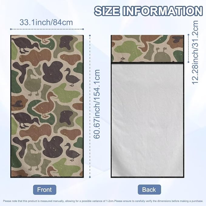 SEANATIVE Duck Camo Seat Cover Universal Car Sport Towel Seat Cushion Sweat-Absorbent Towel Cloth Suitable for All Seasons Beach Seat Cover Washable - Image 7