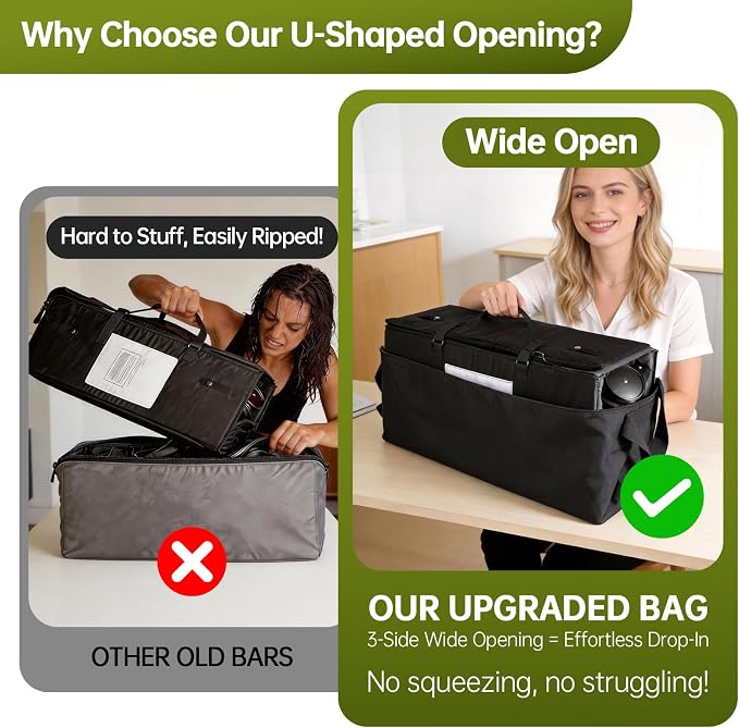 Carrying Bag Compatible with Graco Pack n Play, Lightweight & Waterproof | 2 Pack Replacement Nylon Foldable Travel Carrying Case for Graco Pack n Play, Storage Bag for Airplane and Train Travel - Image 3