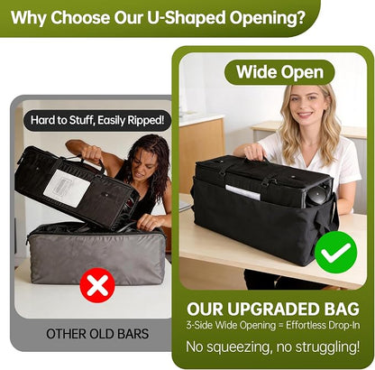 Carrying Bag Compatible with Graco Pack n Play, Lightweight & Waterproof | 2 Pack Replacement Nylon Foldable Travel Carrying Case for Graco Pack n Play, Storage Bag for Airplane and Train Travel - Image 3