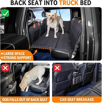Hard Bottom Dog Car Seat Cover for Full-Size Trucks,Back Seat Extender | Strong Support,More Rest Space,Waterproof, Scratch Resistant,Car Seat Protector,Dog Hammock for Full-Size Truck - Image 3