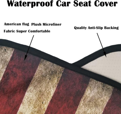 Car Seat Cover Protector Front Seats,for Gym Workout,Running,Swimming,Beach and Hiking,Waterproof Sweat Towel Bucket Seat Covers for Cars SUV Trucks (American Flag, 1Pcs) - Image 5
