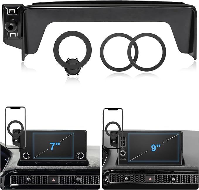 Magnetic Phone Holder for Honda Civic 2026 2025 2024 2023 2022 [11th Gen 7/9-inch Screen] Car Phone Mount for Civic Hatchback Sedan Touchscreen, Compatible with MagSafe by Hesanzol