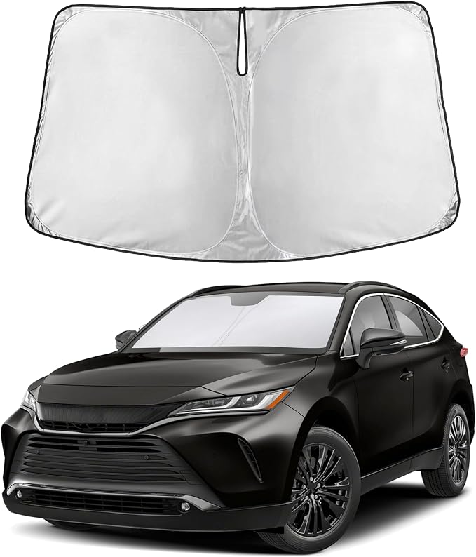 Autovir Windshield Sun Shade Fit for 2021-2022 2023 2024 Toyota Venza | Sunshade, Front Car Window Shades Sun Visor, Blocks UV Rays & Heat, Car Accessories by Autovir