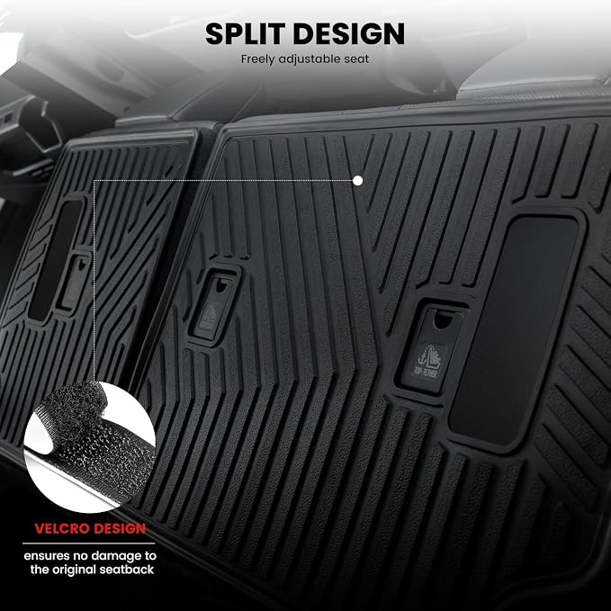 LASFIT Cargo Mat for Toyota 4Runner 2025-2026 (Only Fit 5-Seats & Gas) | All Weather Custom Fit Anti-Slip Pet Friendly Easy Clean TPE Trunk & Backrest Mats for 6th Gen 4Runner, Black - Image 5